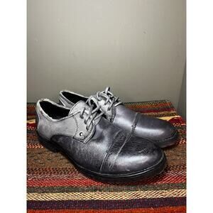 Bed Stu Mens Gray Lace Up Oxford Dress Shoe Washed Leather Sz 8.5 Eur 41.5